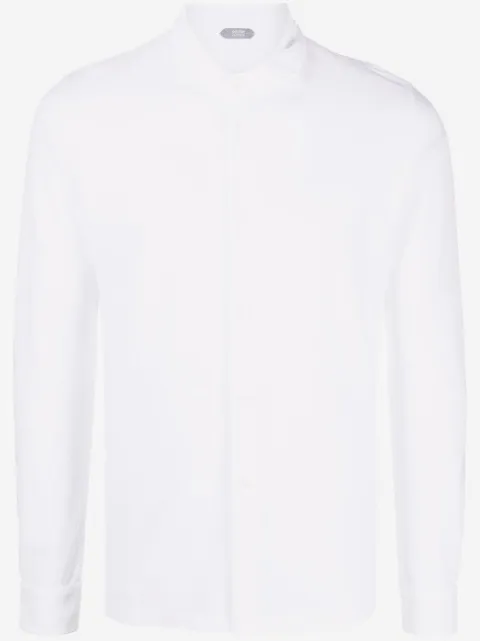 Zanone long-sleeved cotton shirt