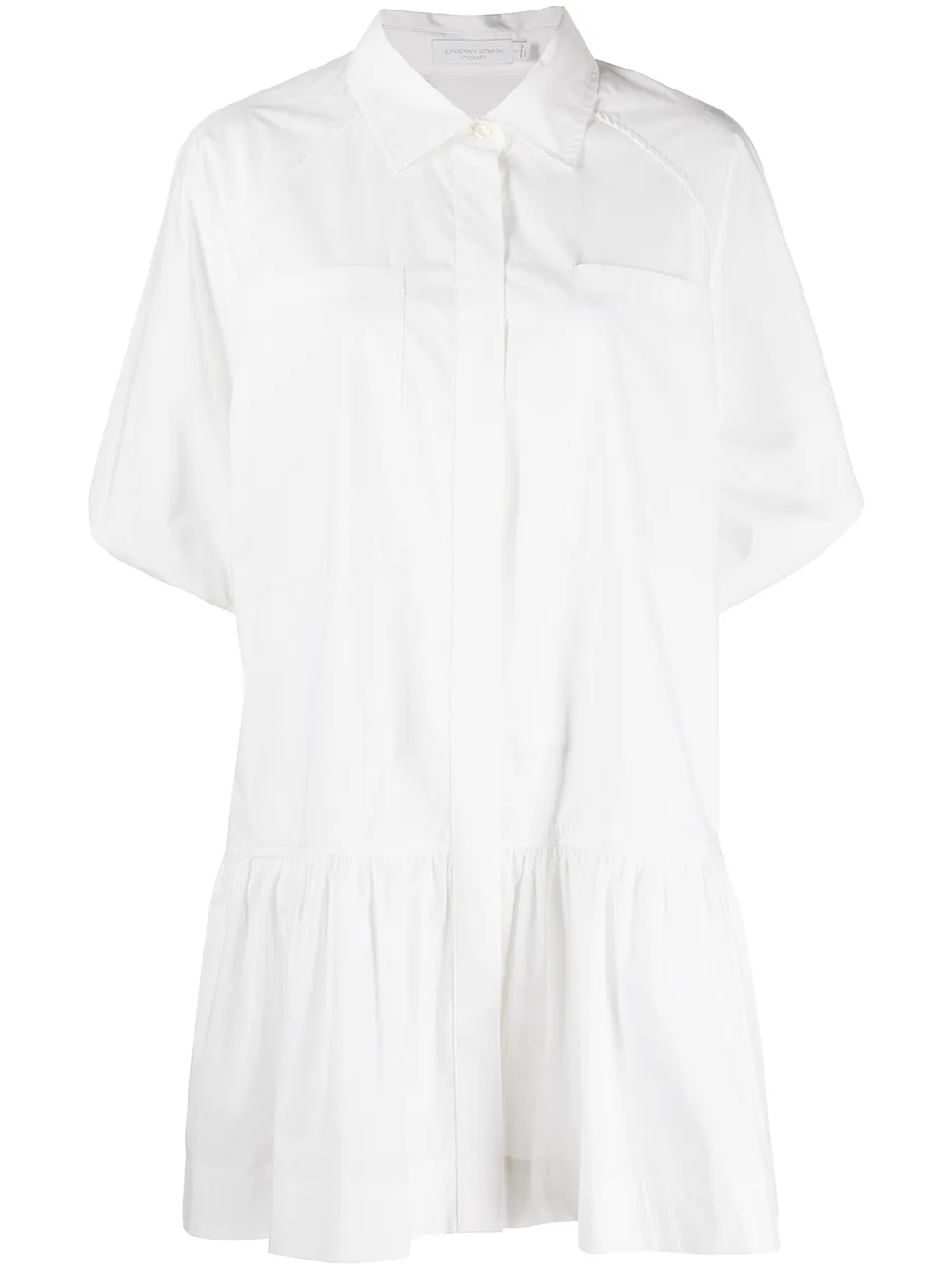 

Jonathan Simkhai Standard vestido camisero de popelina - Blanco