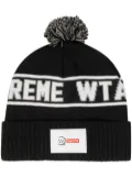Supreme x WTAPS intarsia logo beanie - Black