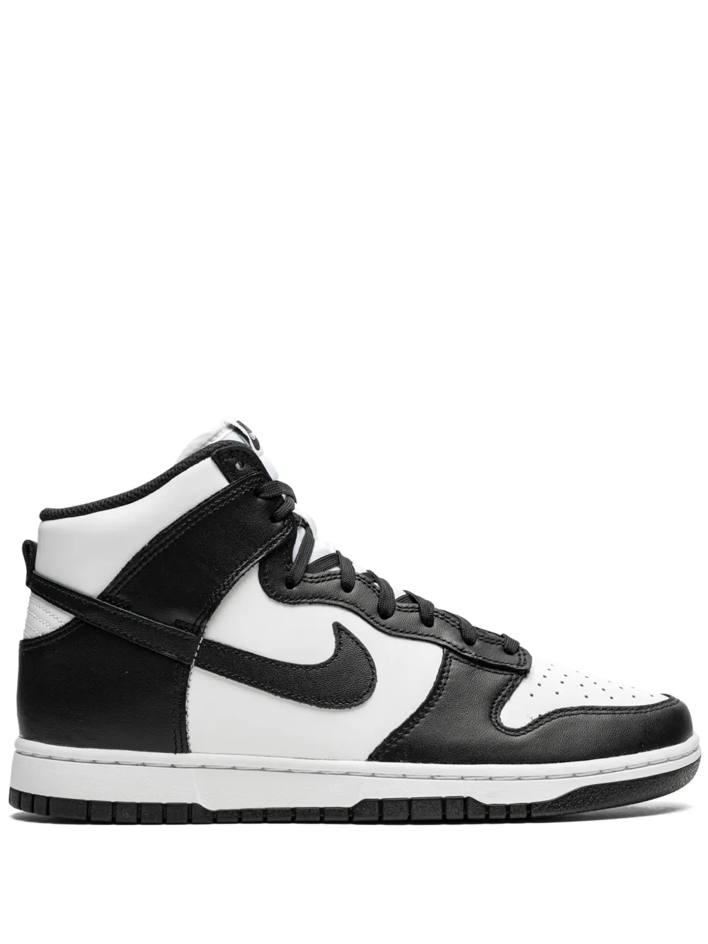 nike dunk high black white