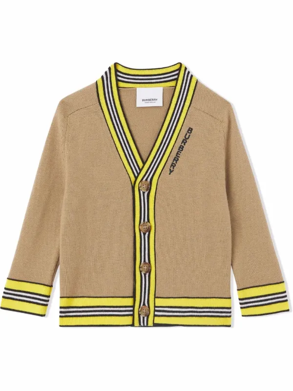 Burberry Kids Icon Stripe Cardigan Neutrals FARFETCH IL