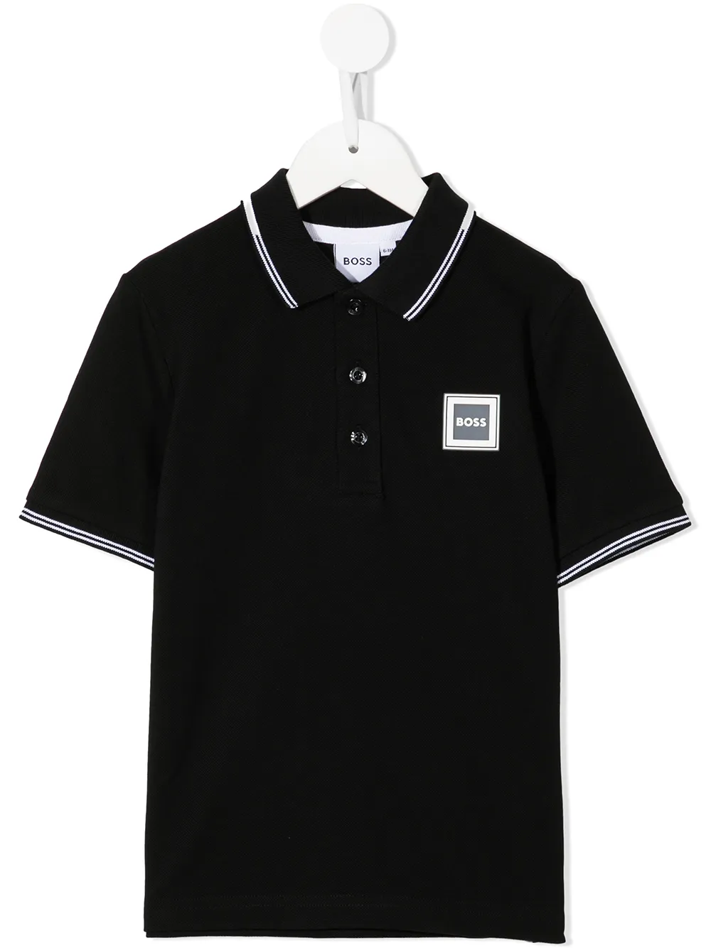 

BOSS Kidswear logo patch polo shirt - Black