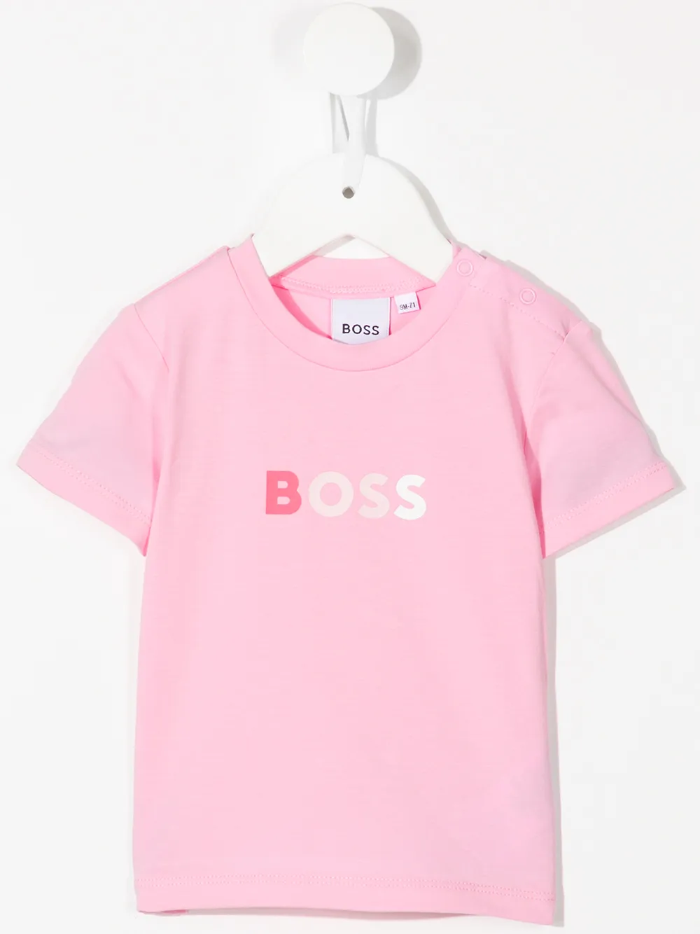 

BOSS Kidswear playera con cuello redondo y logo - Rosado