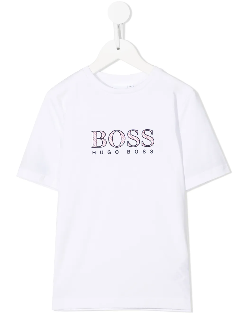 

BOSS Kidswear playera con cuello redondo y logo - Blanco