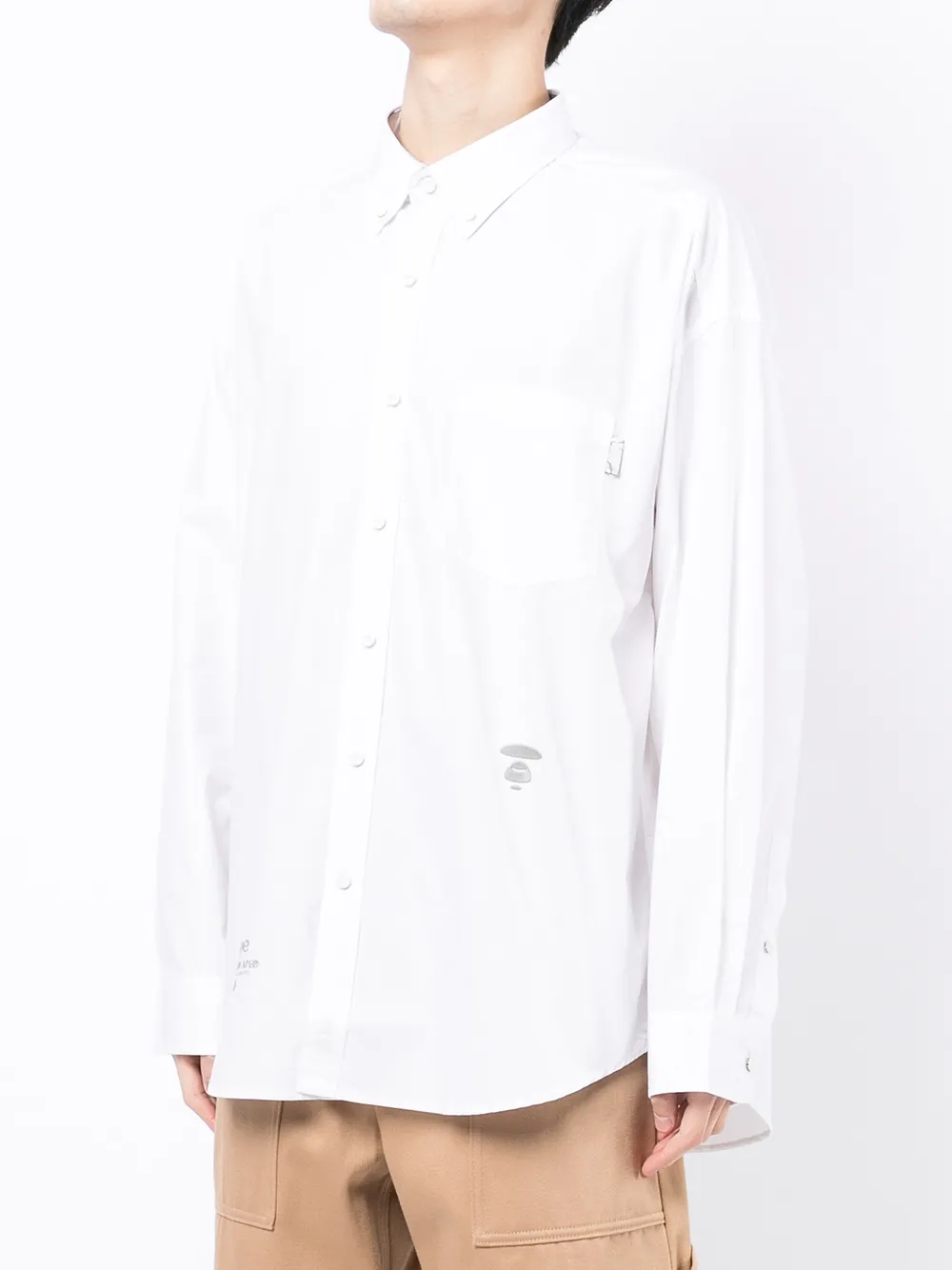 Cheap AAPE BY *A BATHING APE patch button down shirt Men