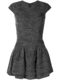 CHANEL Pre-Owned 2010 ruffled hem knitted minidress - Grey
