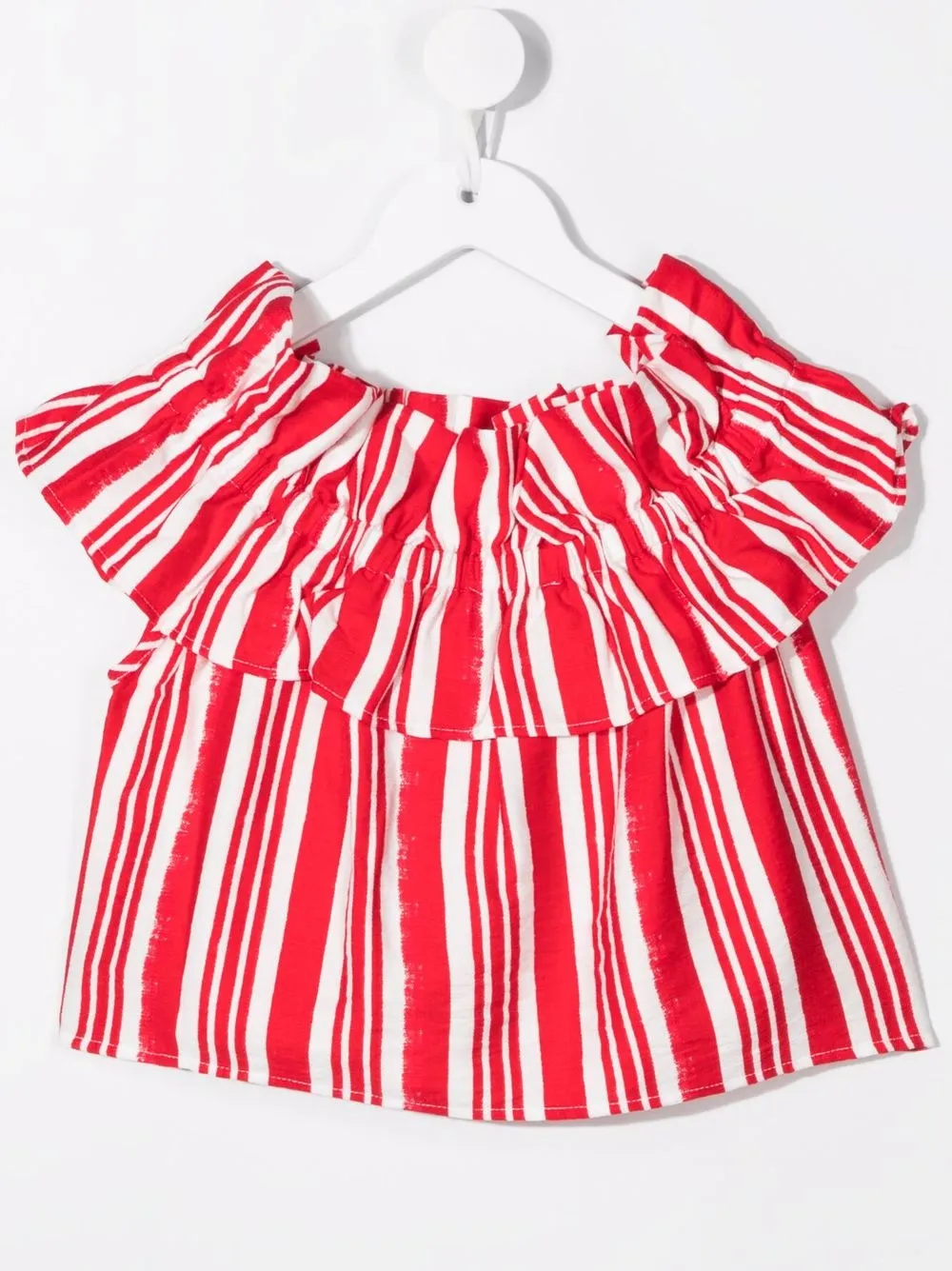 фото Twinset kids полосатый топ с оборками
