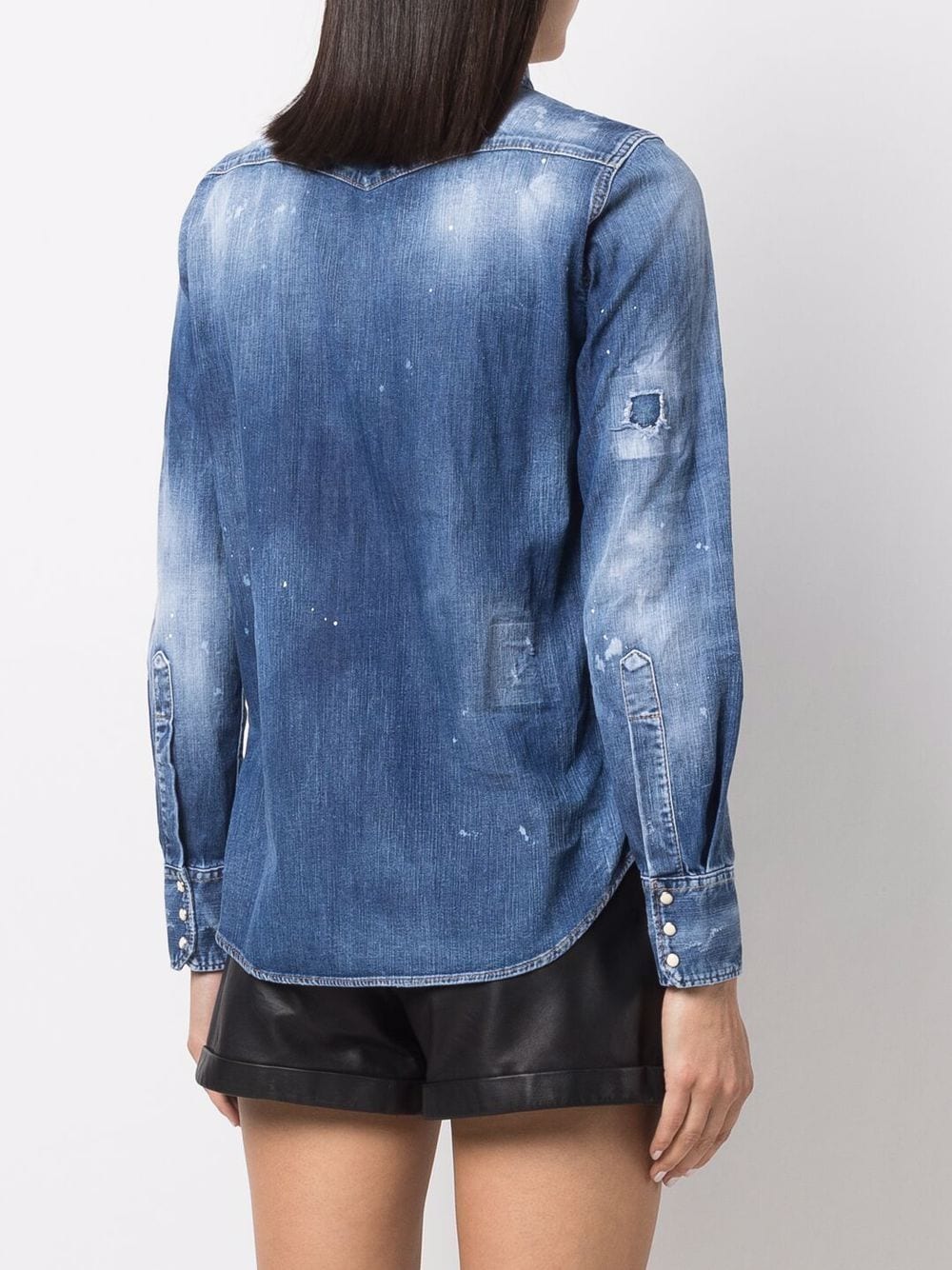 Dsquared2 Bleached long-sleeve Denim Shirt - Farfetch