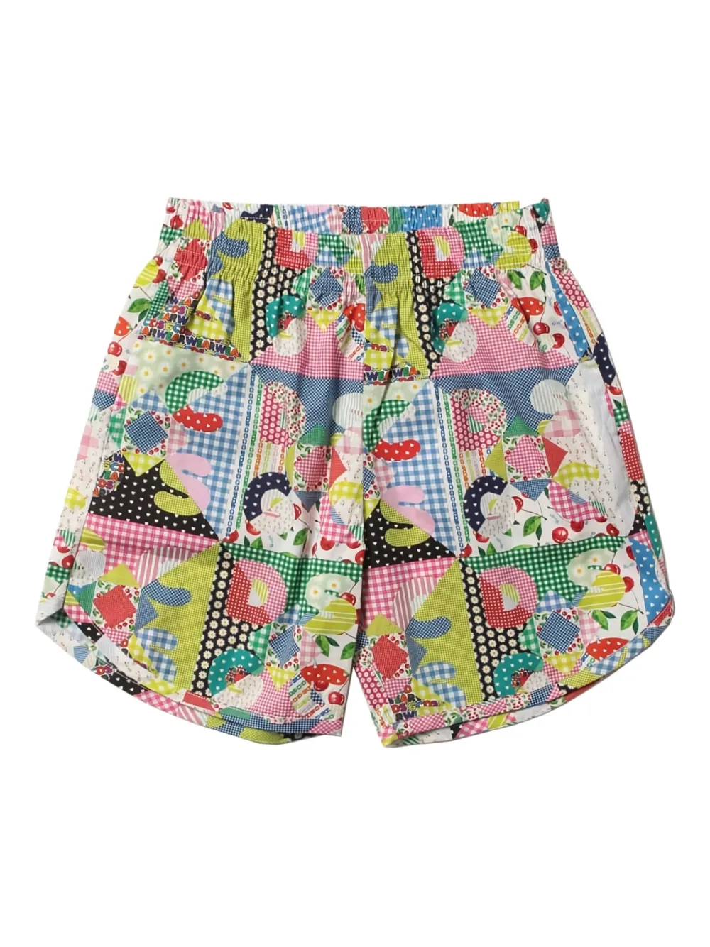 Gcds Kids' Patchwork-print Shorts In Multi
