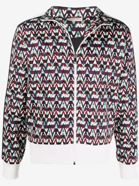 Valentino Garavani Optical-print track jacket