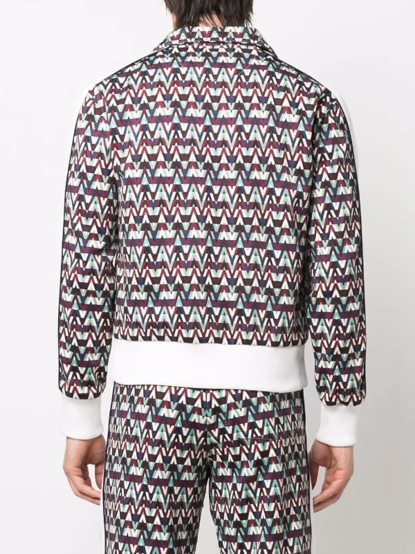 Valentino Garavani Optical-print Track Jacket | Blue | FARFETCH
