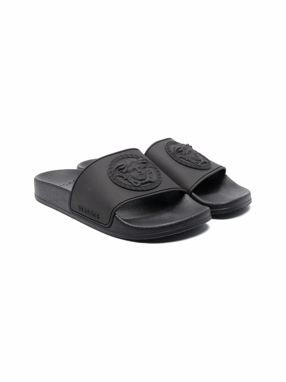 

Versace Kids sandalias con cabeza de Medusa - Negro