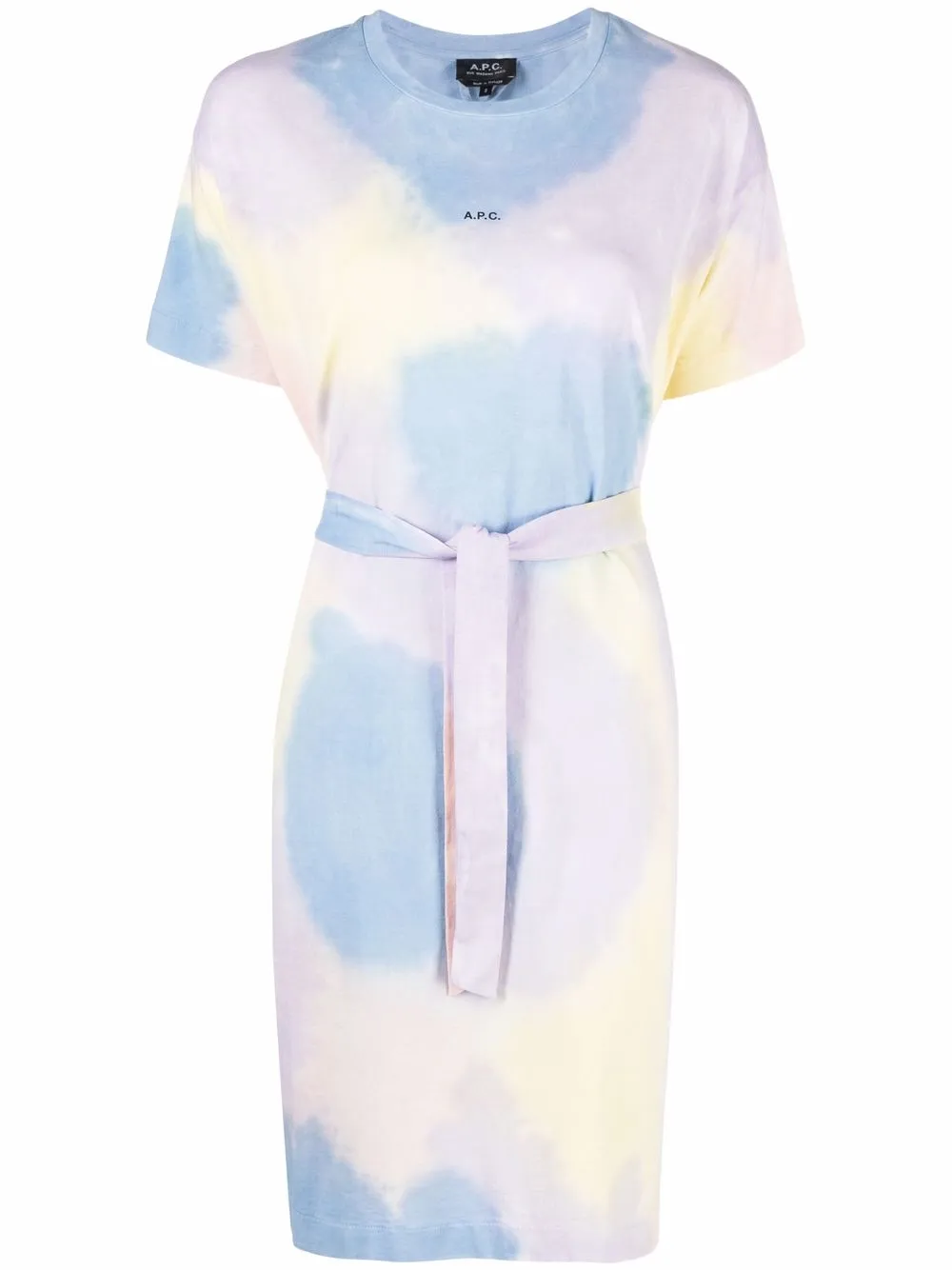 

A.P.C. tie-dye print short dress - Blue