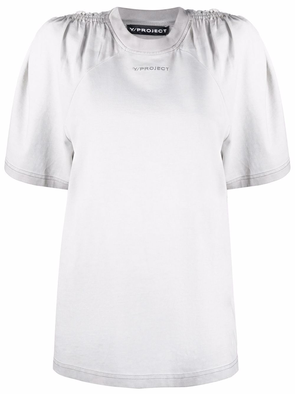 фото Y/project draped-sleeved cotton t-shirt