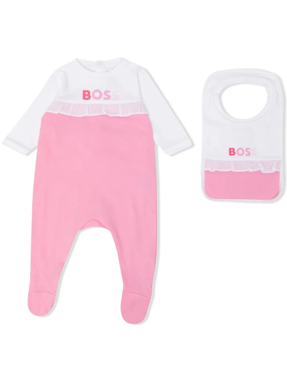 

BOSS Kidswear pijama con logo estampado - Rosado