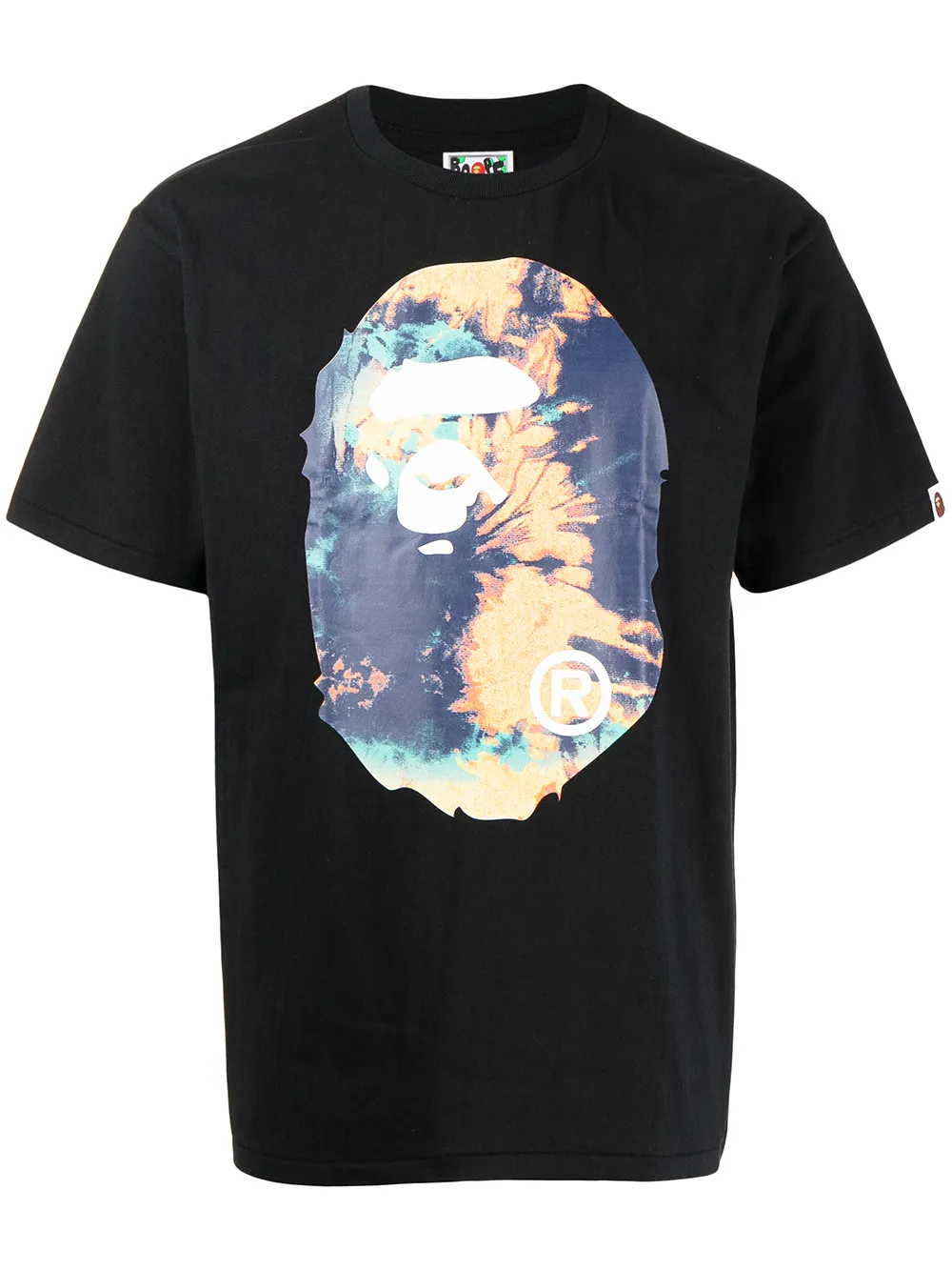 

A BATHING APE® playera con estampado tie-dye - Negro