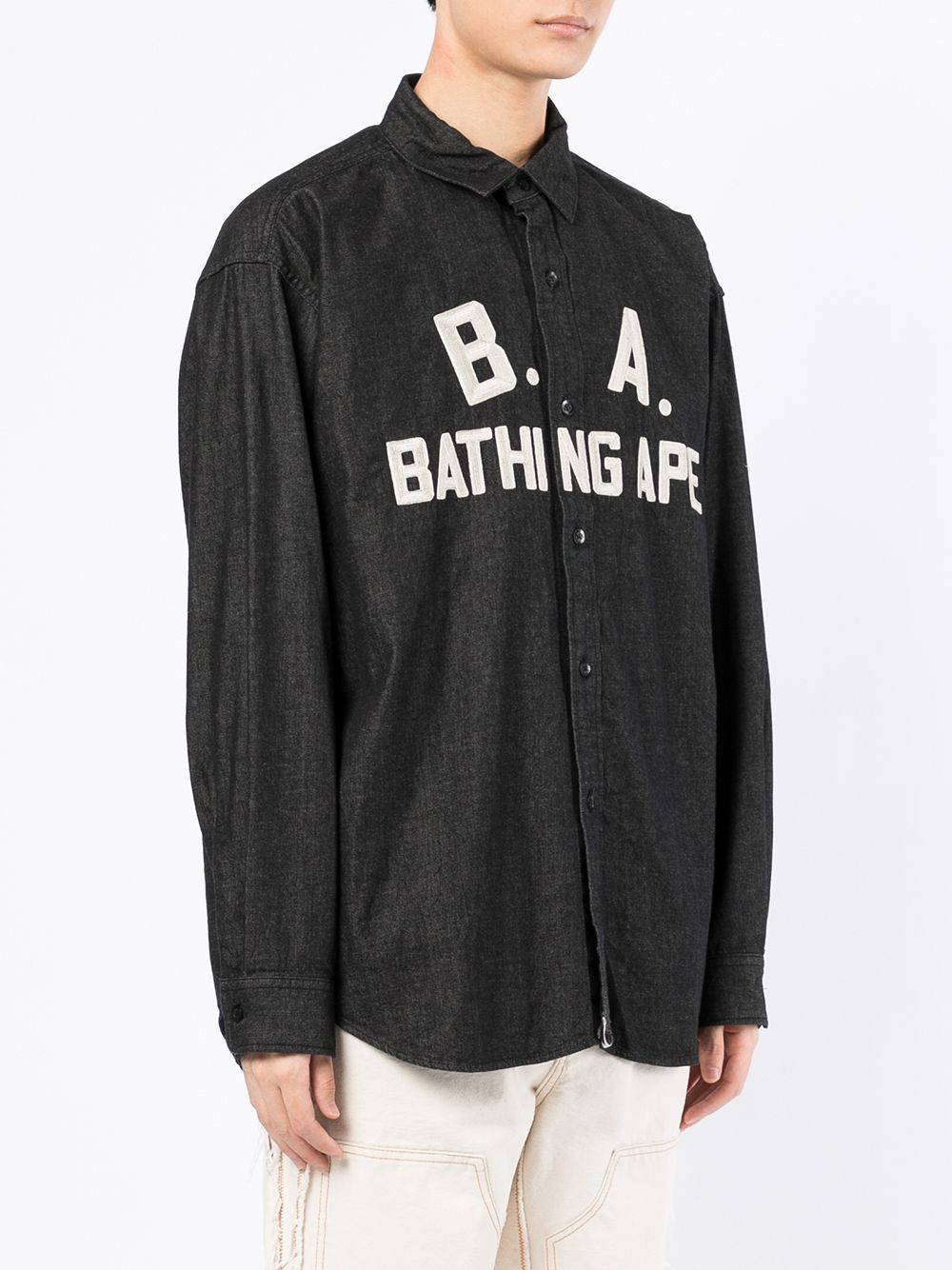 фото A bathing ape® рубашка с вышитым логотипом