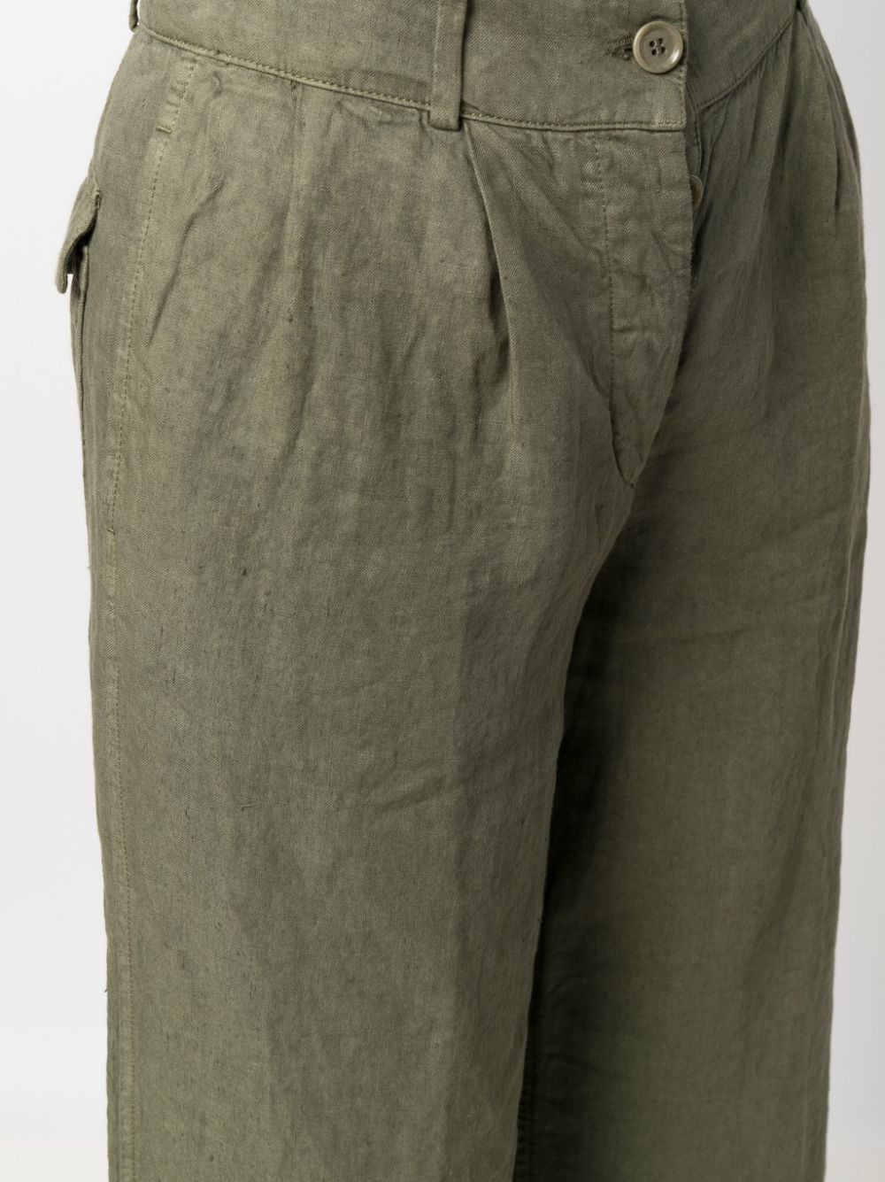 ASPESI wide-leg Linen Trousers - Farfetch