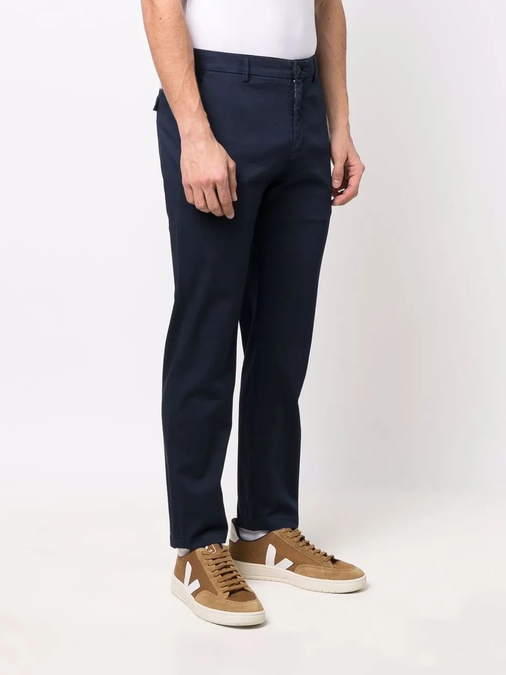 Department 5 Chino met logopatch Blauw