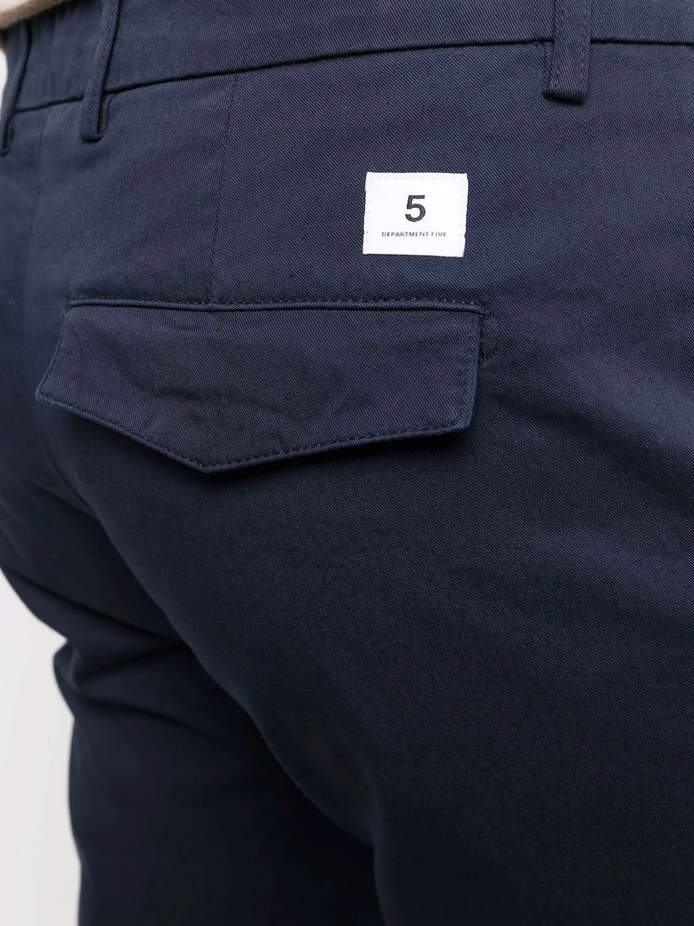 Department 5 Chino met logopatch Blauw