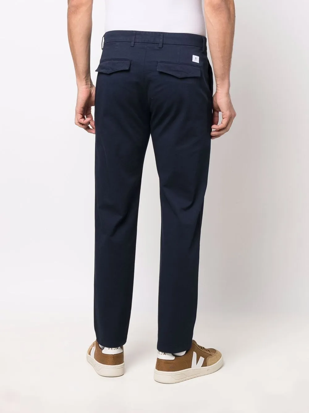 Department 5 Chino met logopatch Blauw