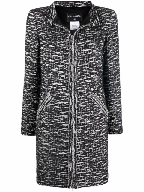 CHANEL 2010 boucle zip-up jacket Women