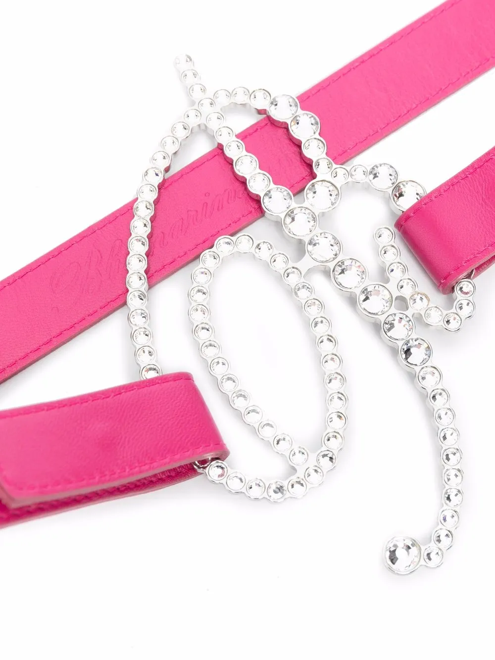Blumarine Rhinestone Logo Belt Farfetch