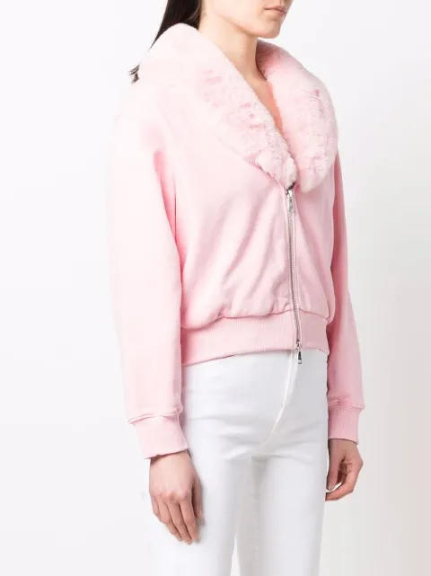 Blumarine faux-fur Collar Bomber Jacket 