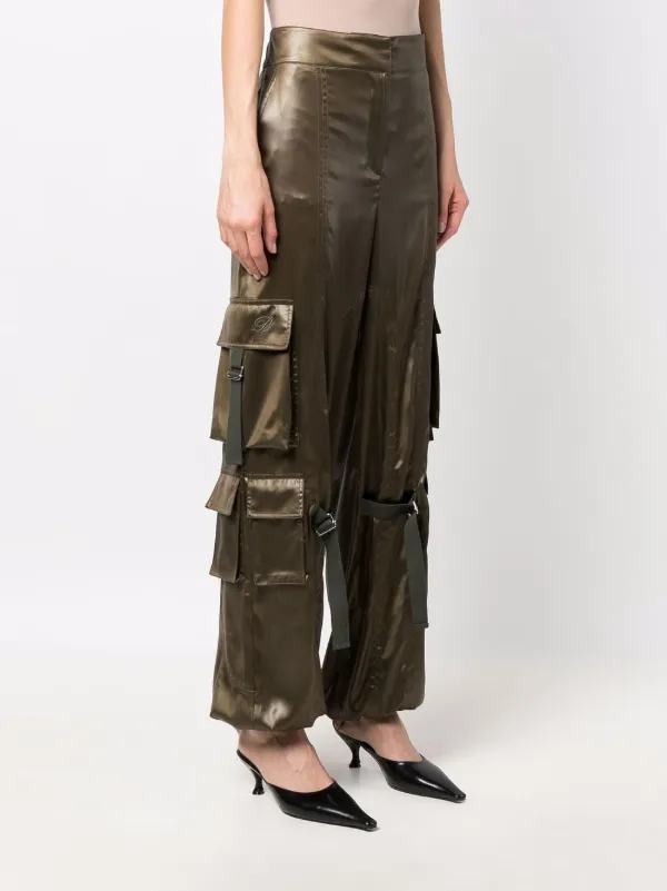 Blumarine Satin Cargo Pants - Farfetch
