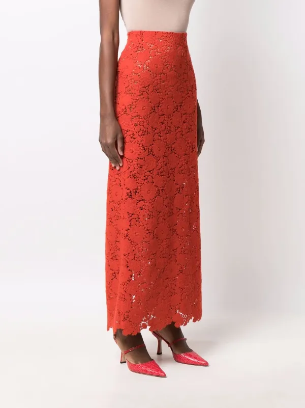 【関税込み】GIAMBATTISTA VALLI FLORAL EMBROIDERY SKIRT 0400017822494_BLACKROSE?wid=