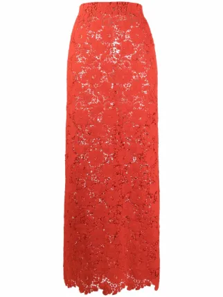 Giambattista Valli high-waist floral-embroidered Skirt