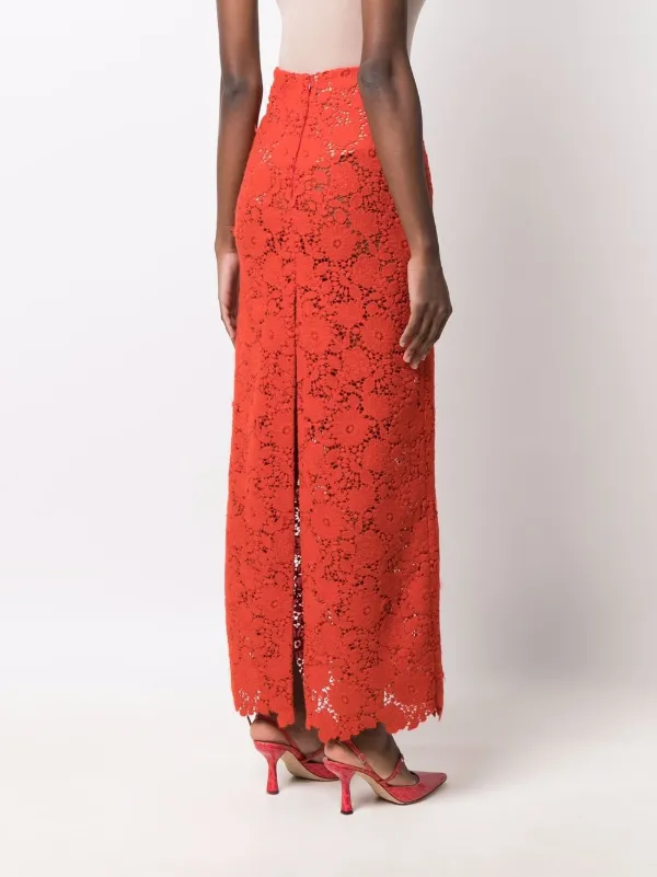 Giambattista Valli high-waist floral-embroidered Skirt