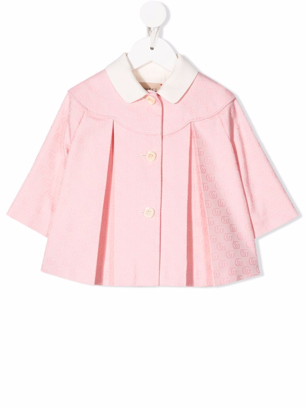 Gucci Kids Double G collared coat - Pink