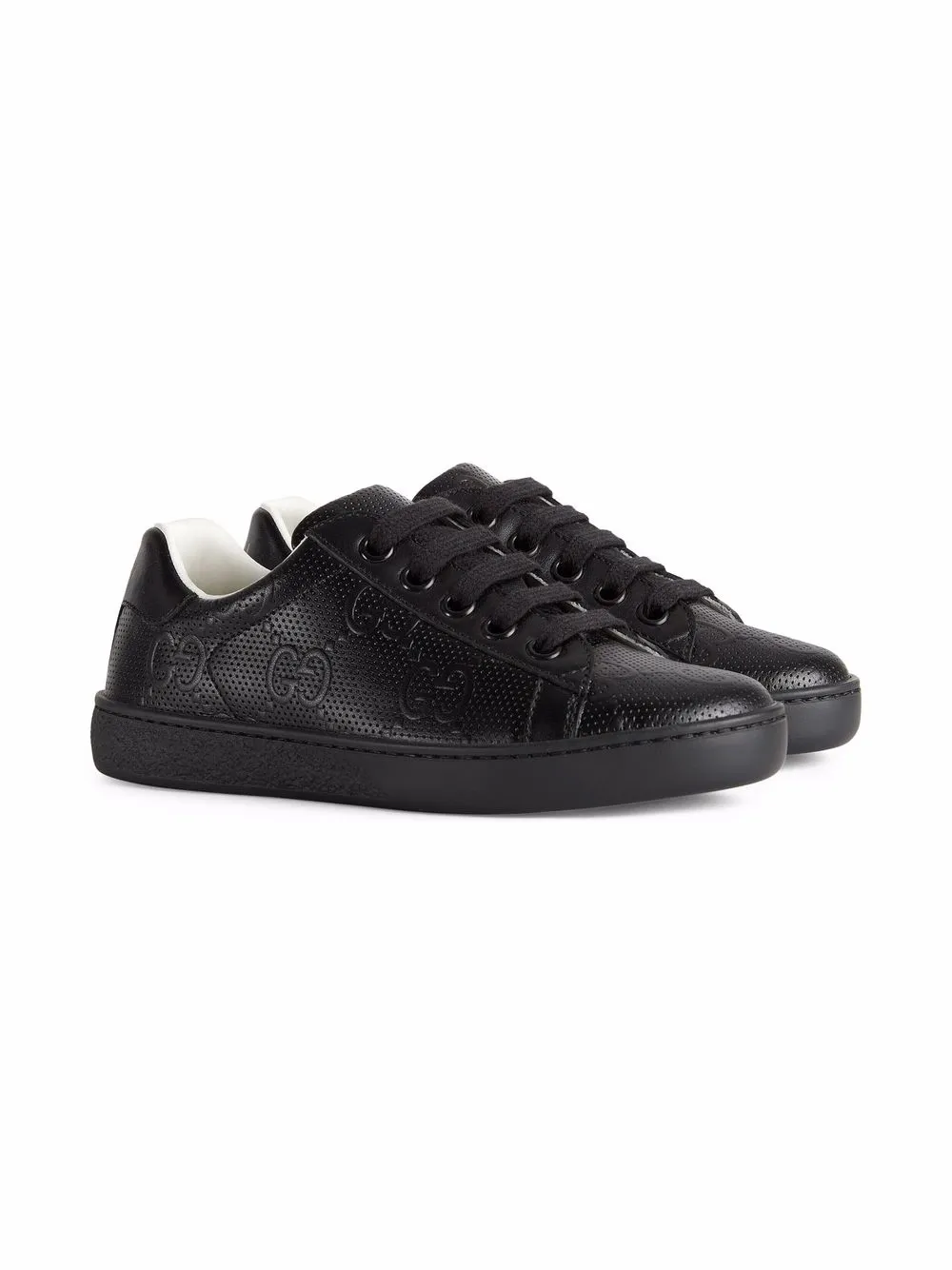 

Gucci Kids tenis bajos GG Ace - Negro