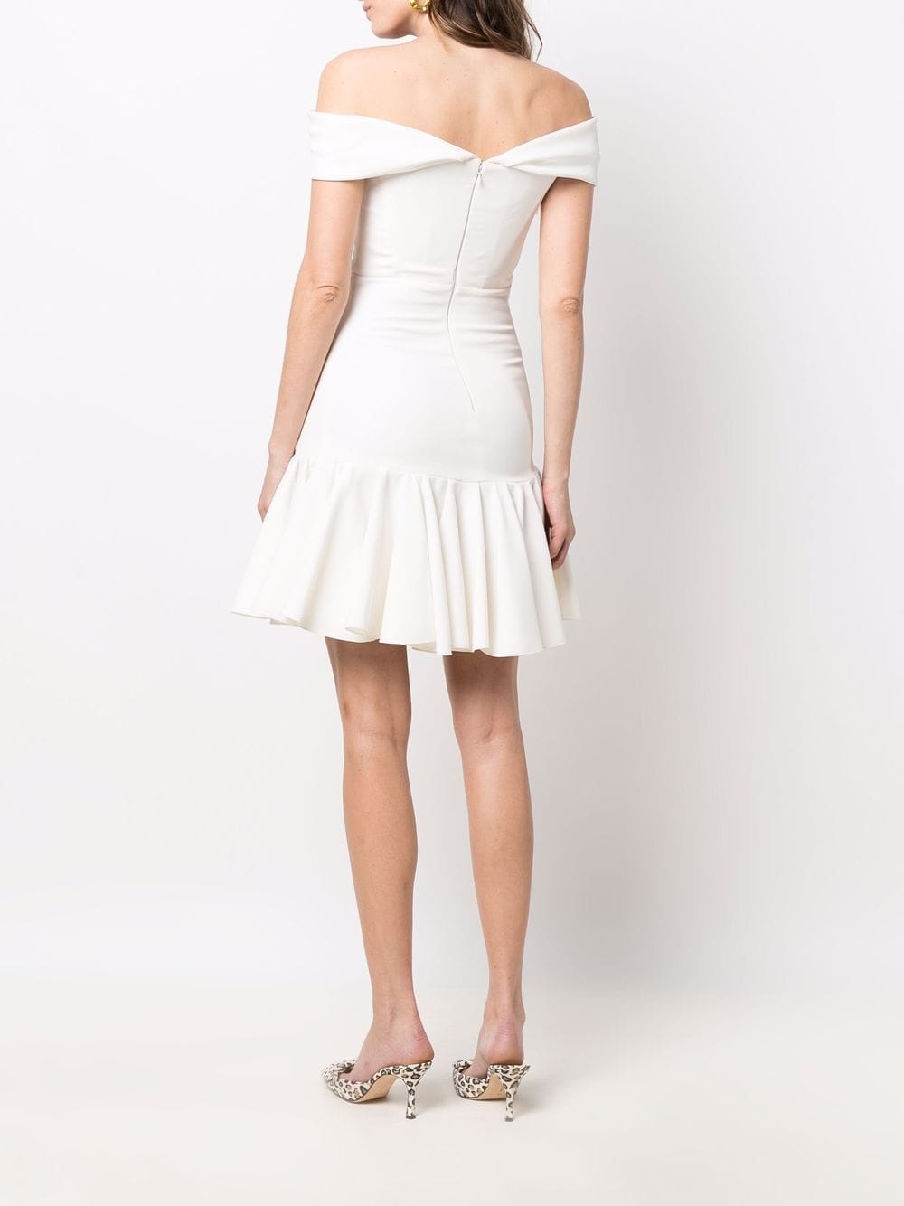 Shop Giambattista Valli Off-shoulder Bow-detail Dress In White