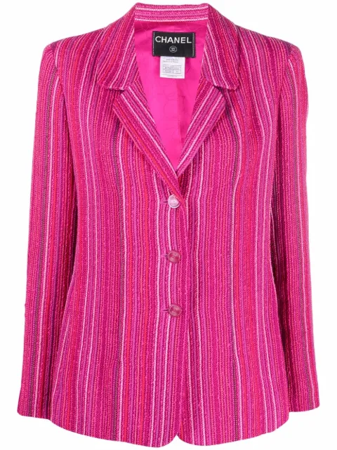 CHANEL Pre-Owned 2010 single-breasted striped blazer