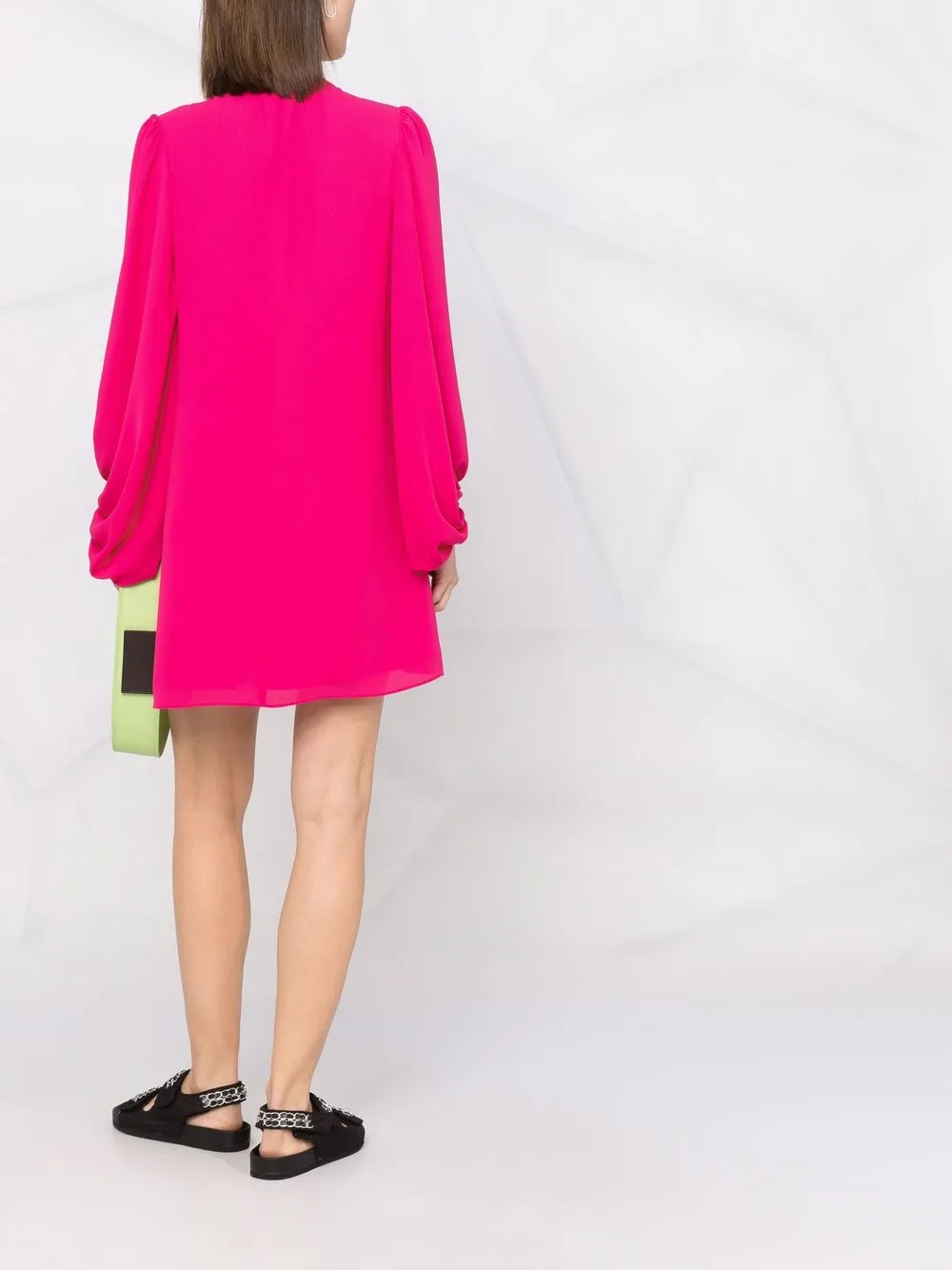 Gathered-Detail Shift Dress