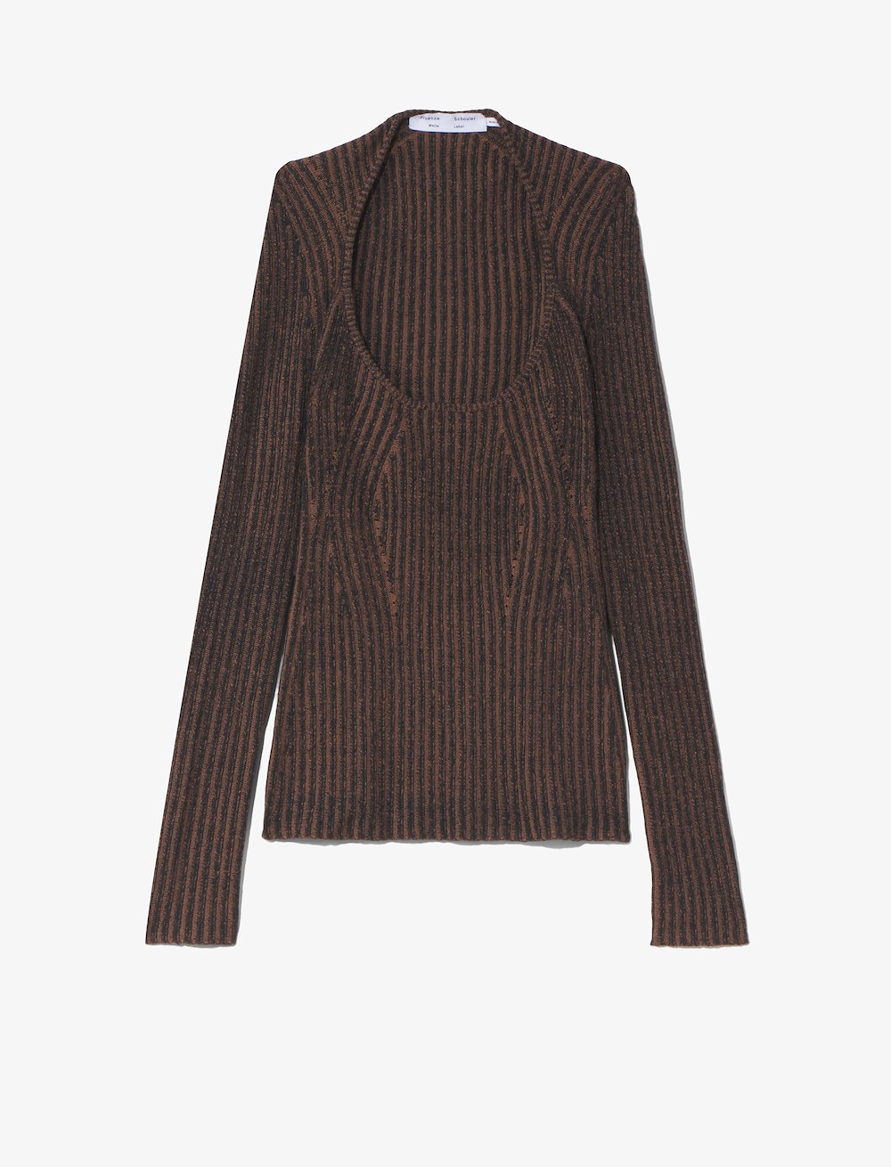 Plaited Rib Scoop Neck Sweater