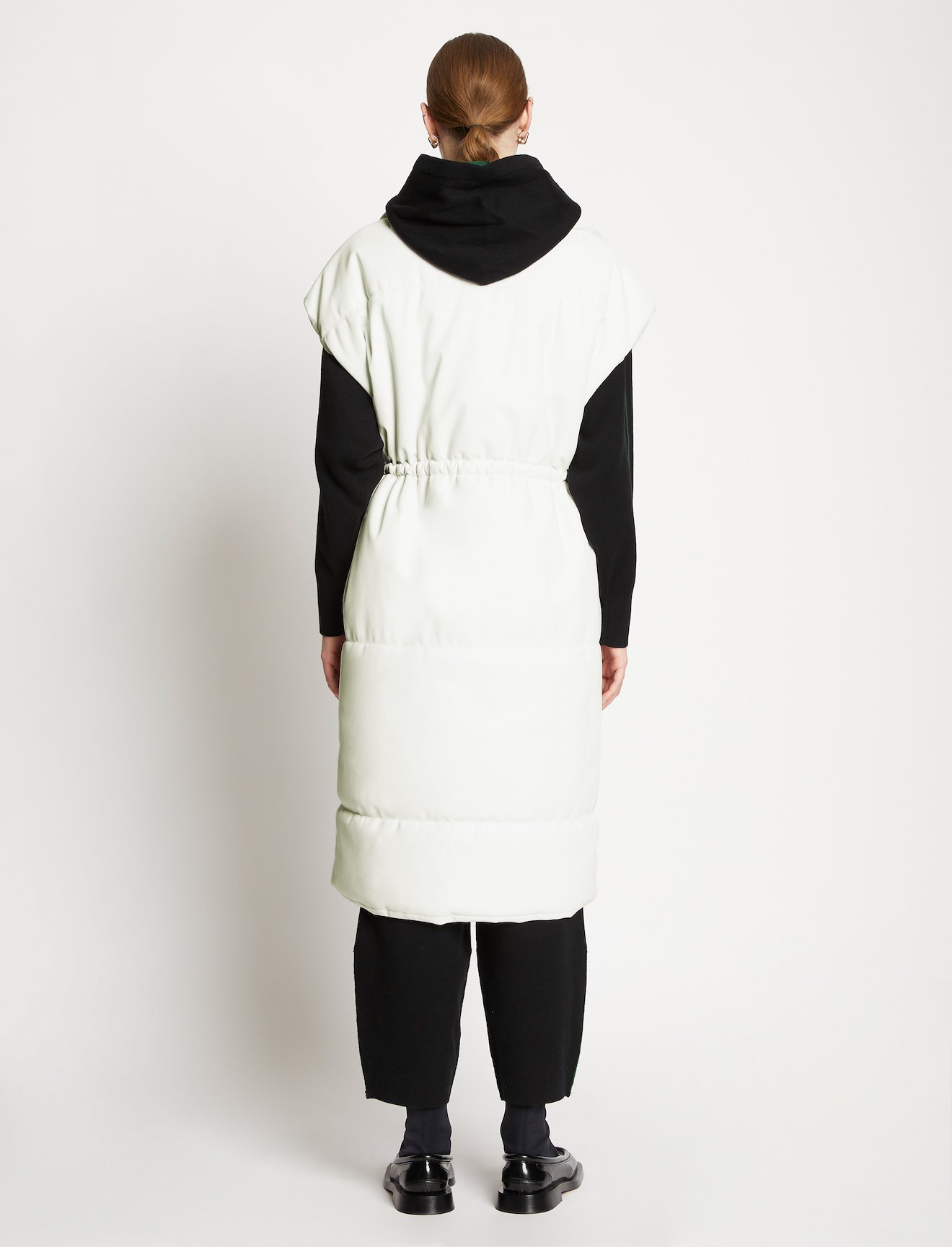 Faux Leather Puffer Vest #2