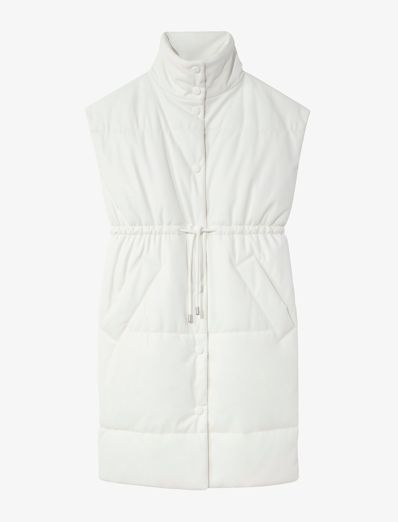 Faux Leather Puffer Vest #4