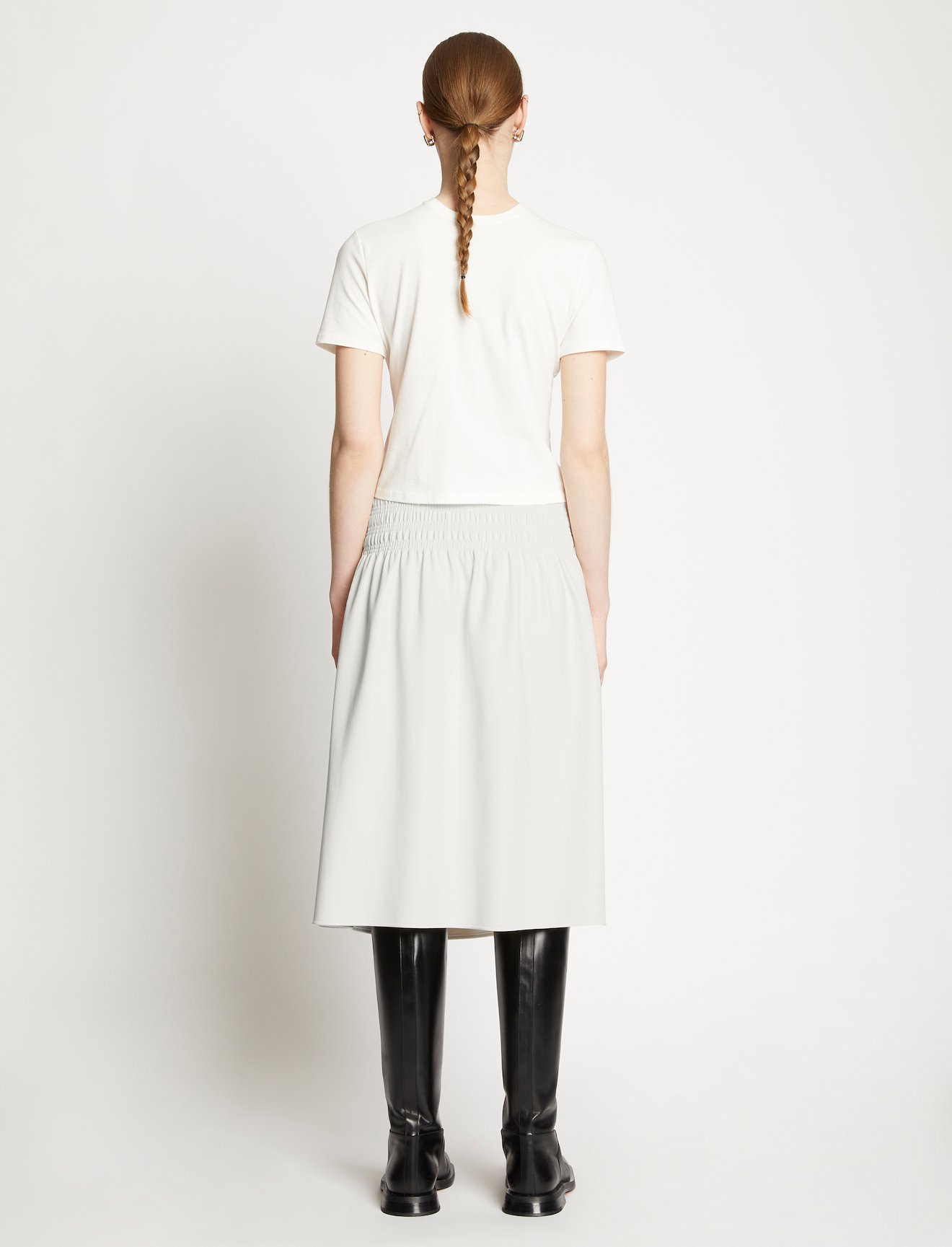 Faux Leather Smocked Skirt #2