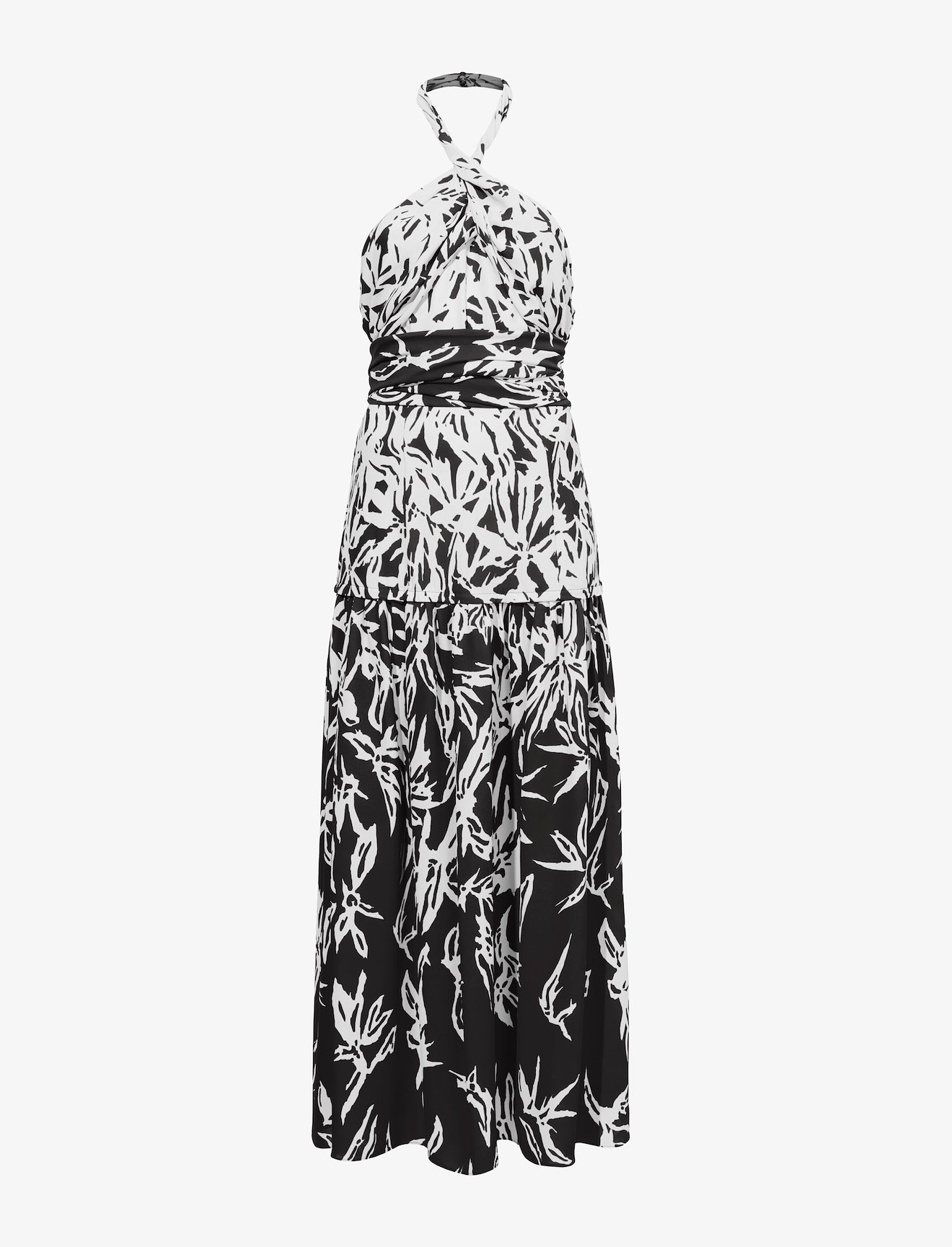 Dégradé Floral Halter Dress #4