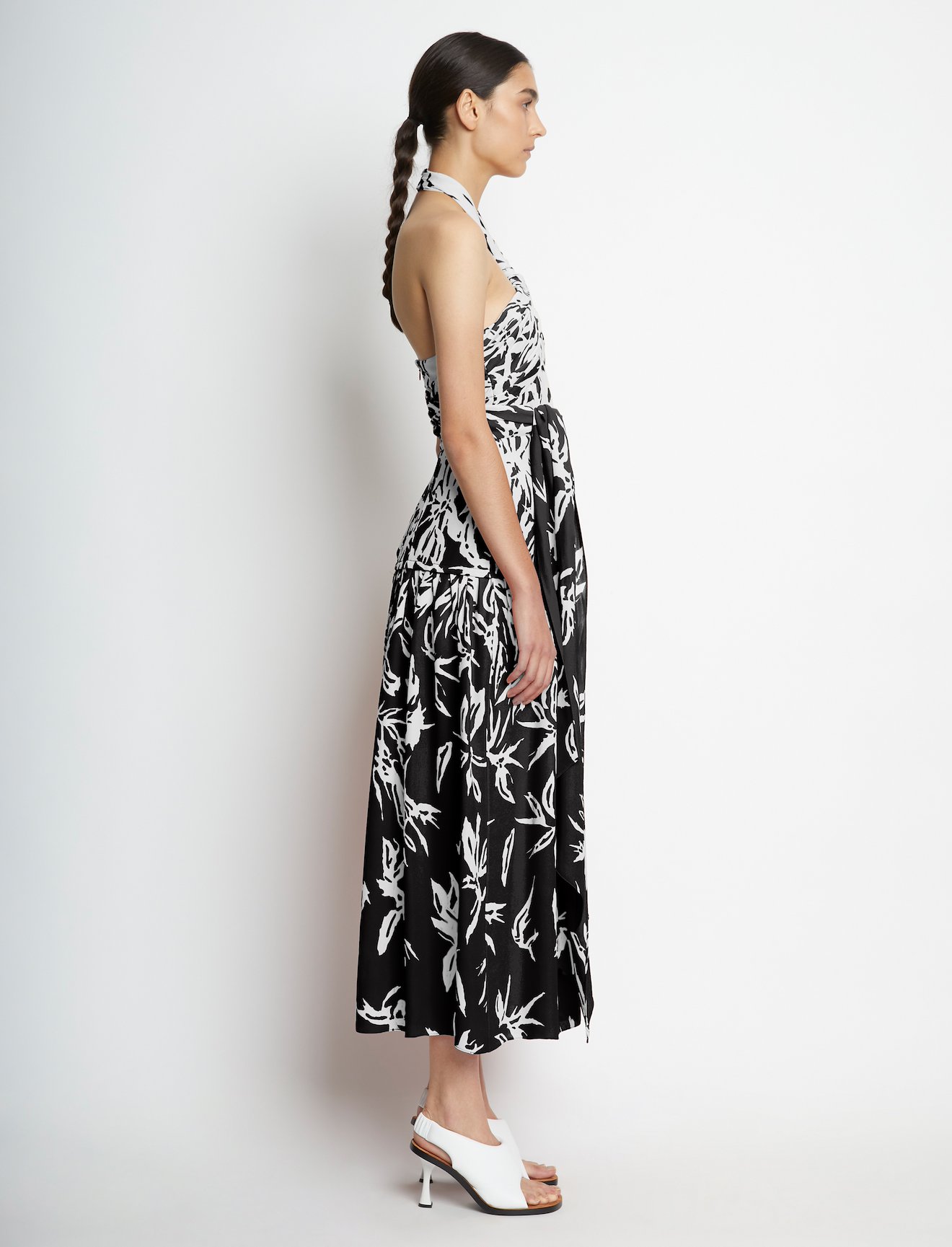 Dégradé Floral Halter Dress #1