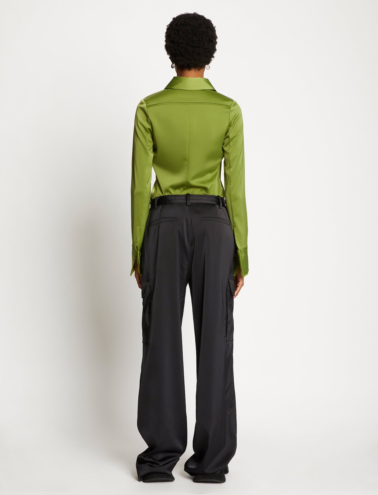 Satin Drawstring Cargo Pants #2