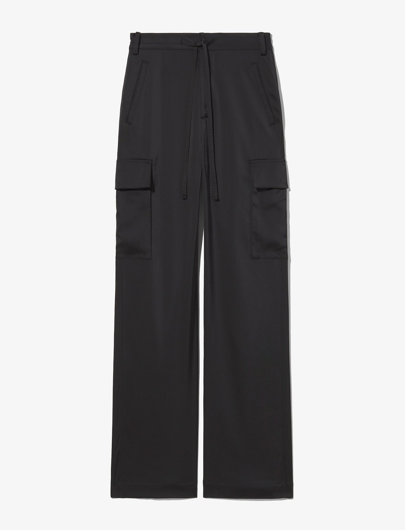 Satin Drawstring Cargo Pants #4