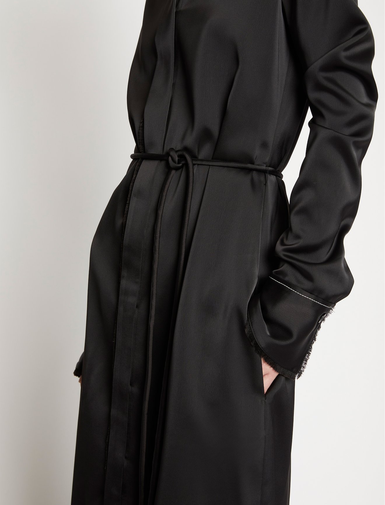 Stretch Satin Shirt Dress #3