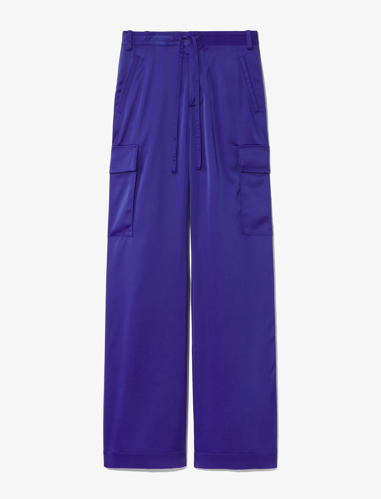 Satin Drawstring Cargo Pants #4