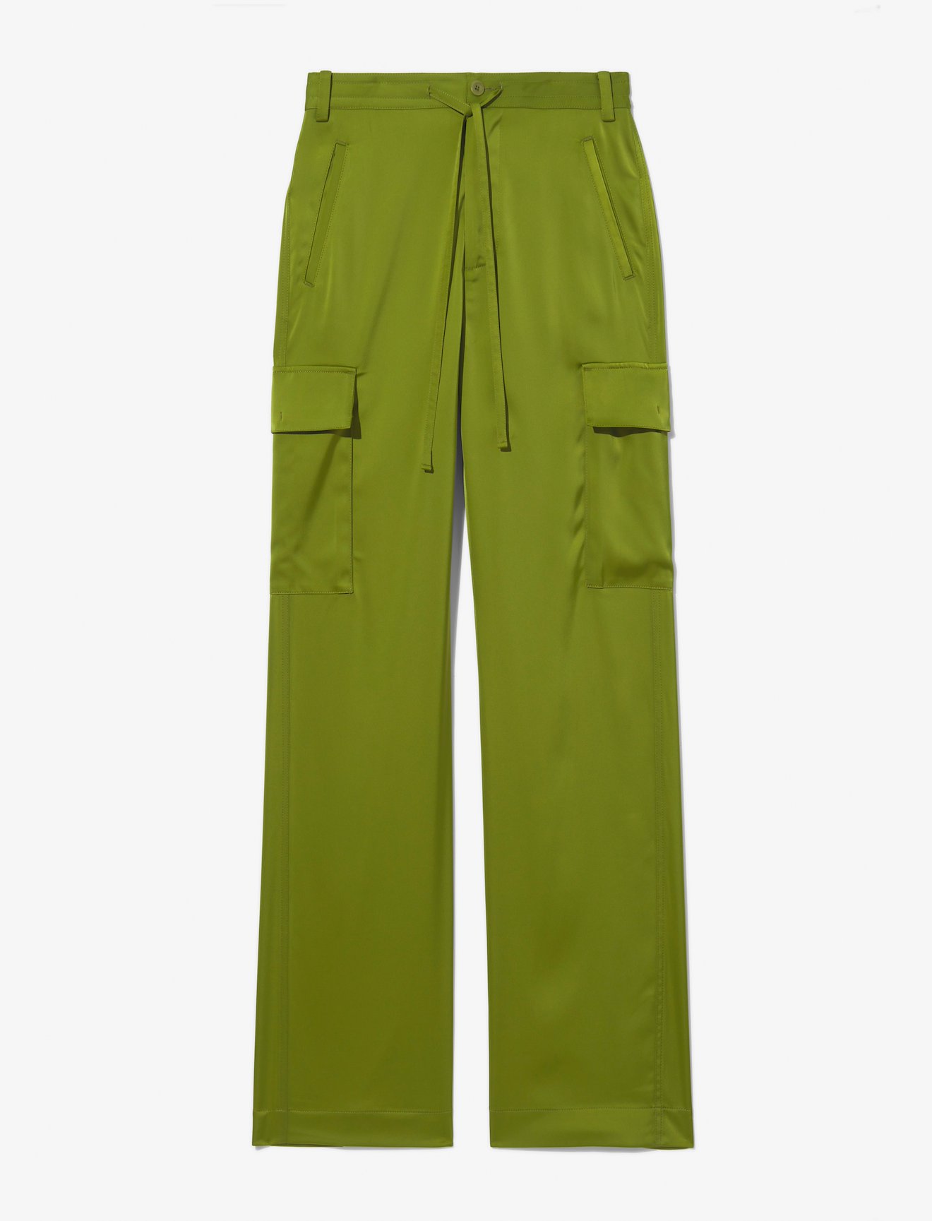 Satin Drawstring Cargo Pants #4