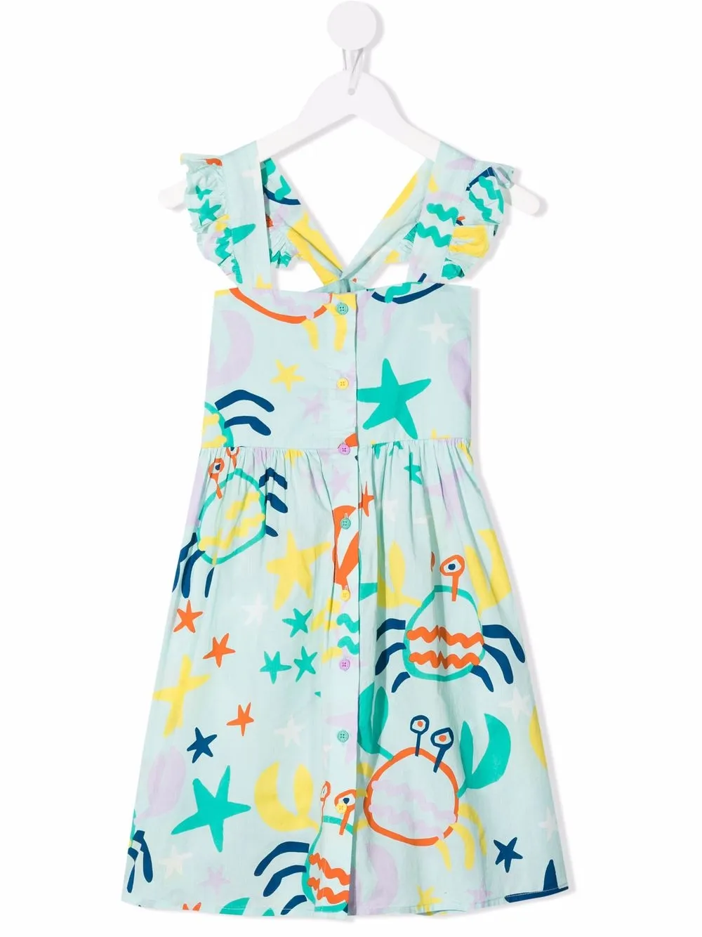 

Stella McCartney Kids vestido con boceto estampado - Azul