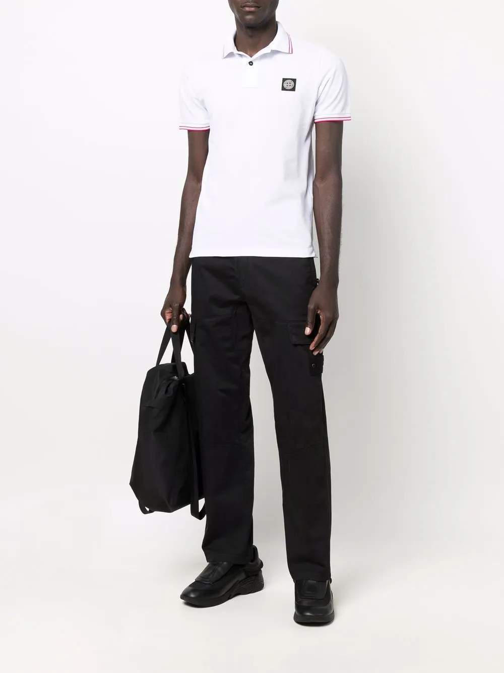 Stone Island Compass Patch Polo Shirt - Farfetch